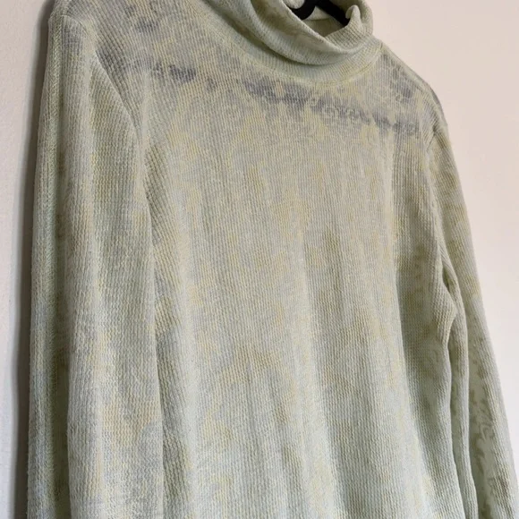 Free People Light Green Lace Long Sleeve Top M - Picture 4 of 6